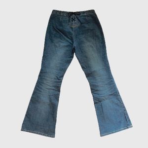 vintage no boundaries denim lace up flares